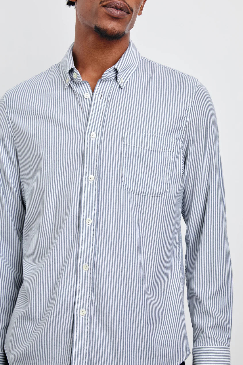 Vance Shirt in Blue White Stripe