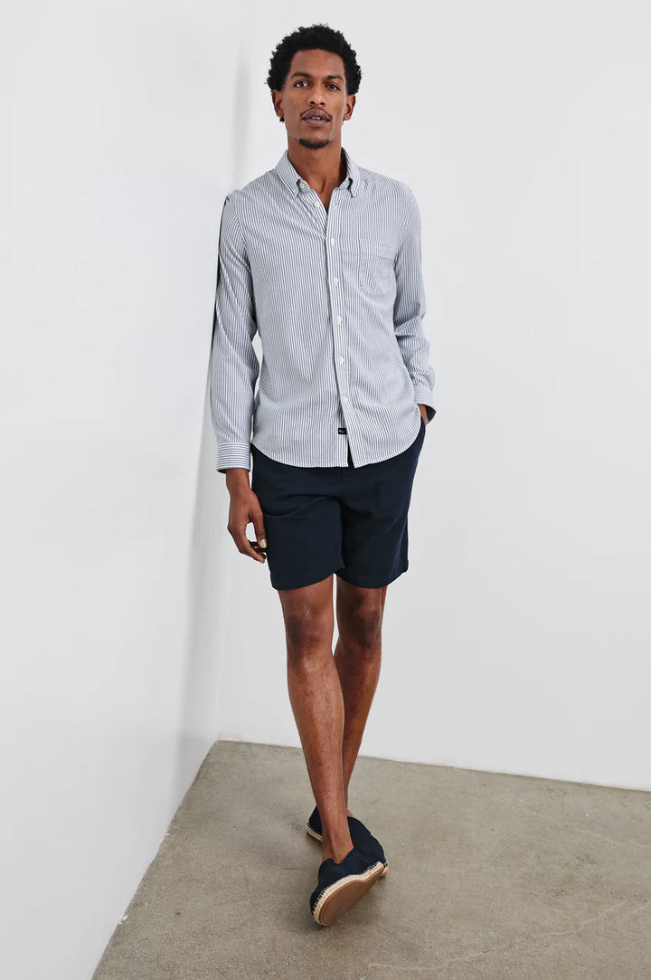 Vance Shirt in Blue White Stripe