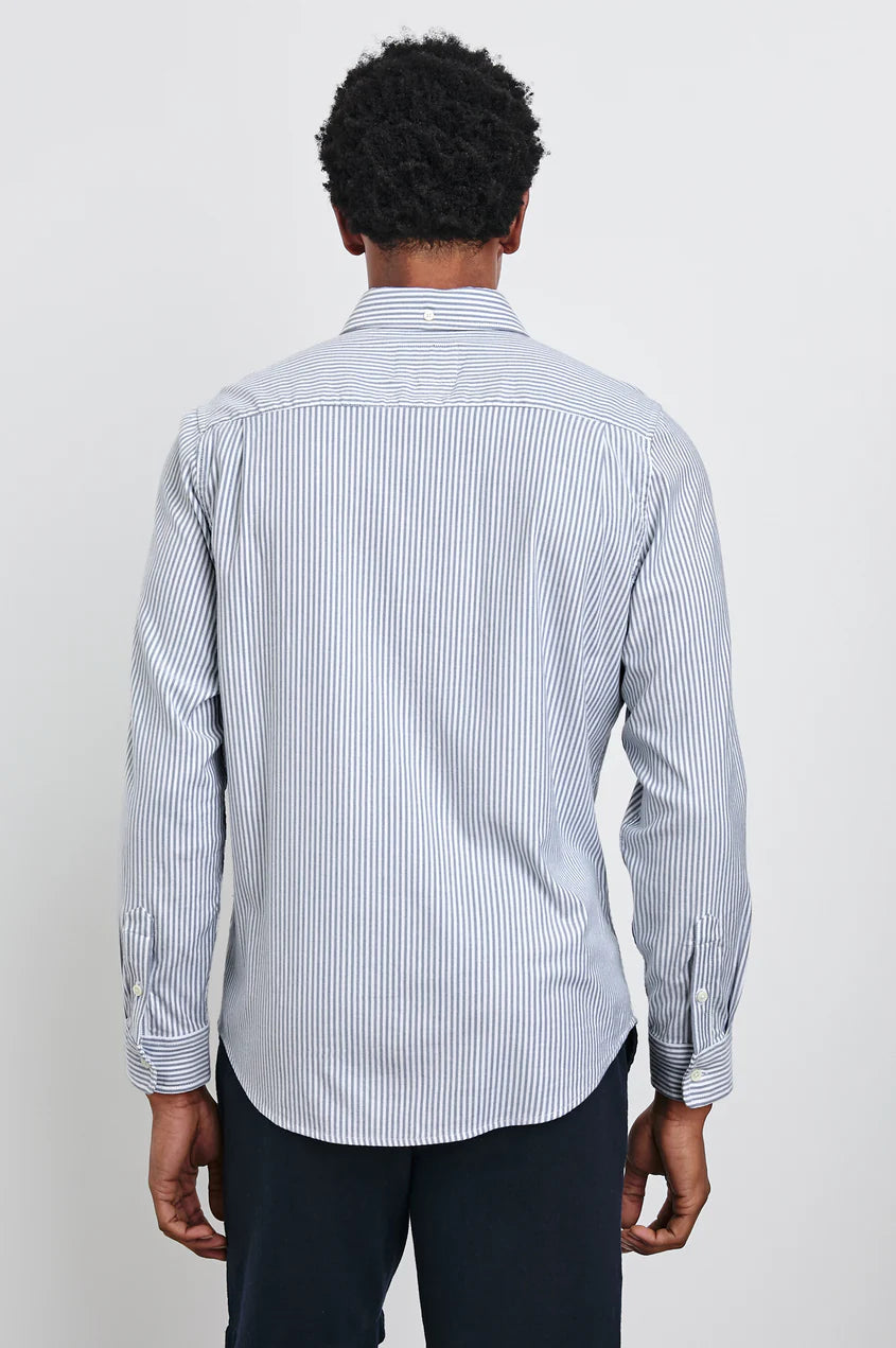 Vance Shirt in Blue White Stripe