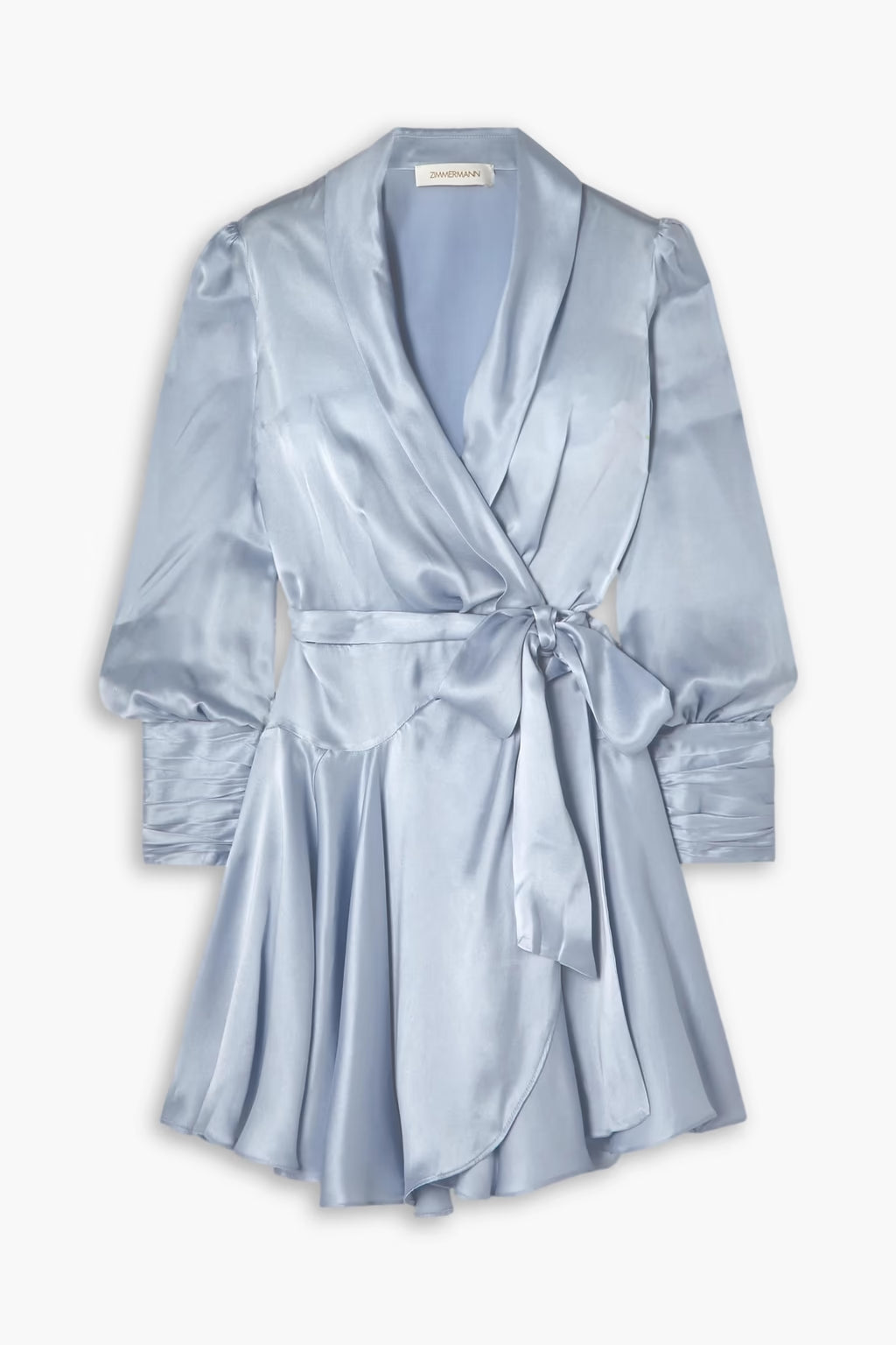 Silk Wrap Mini Dress