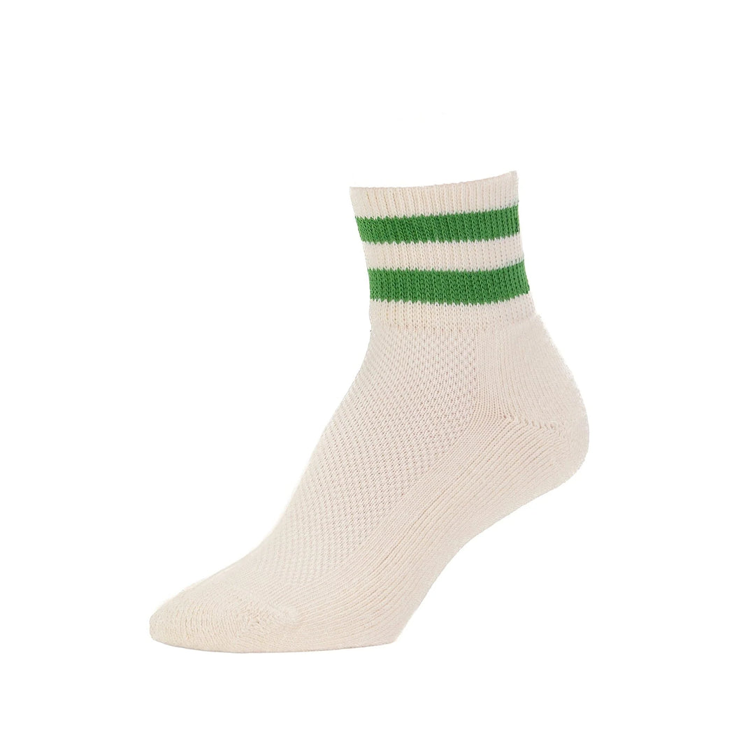 Retro Stripes - Cushioned Organic Cotton Ankle Sock