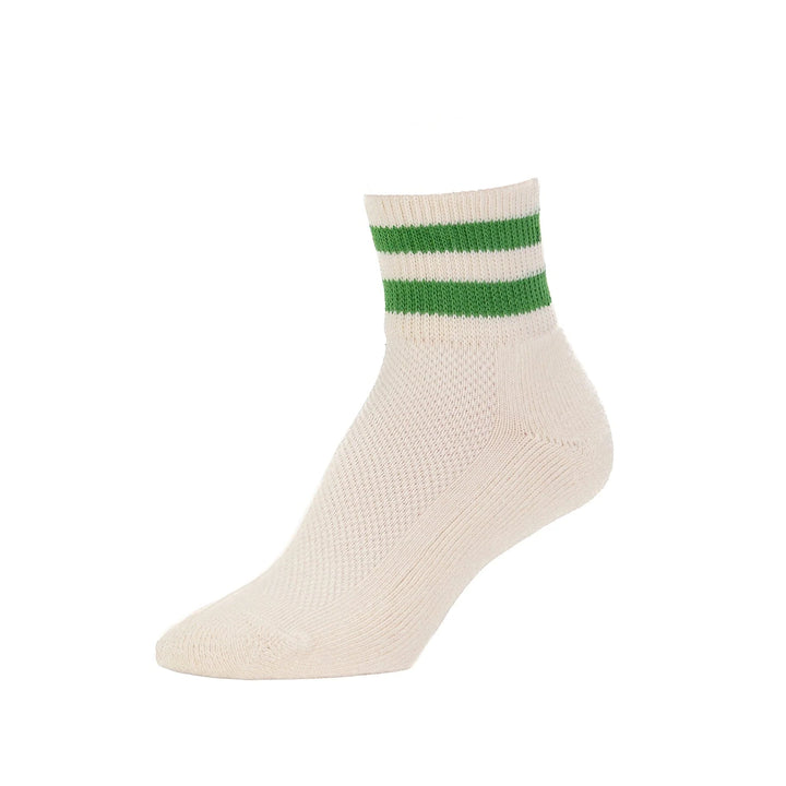 Retro Stripes - Cushioned Organic Cotton Ankle Sock