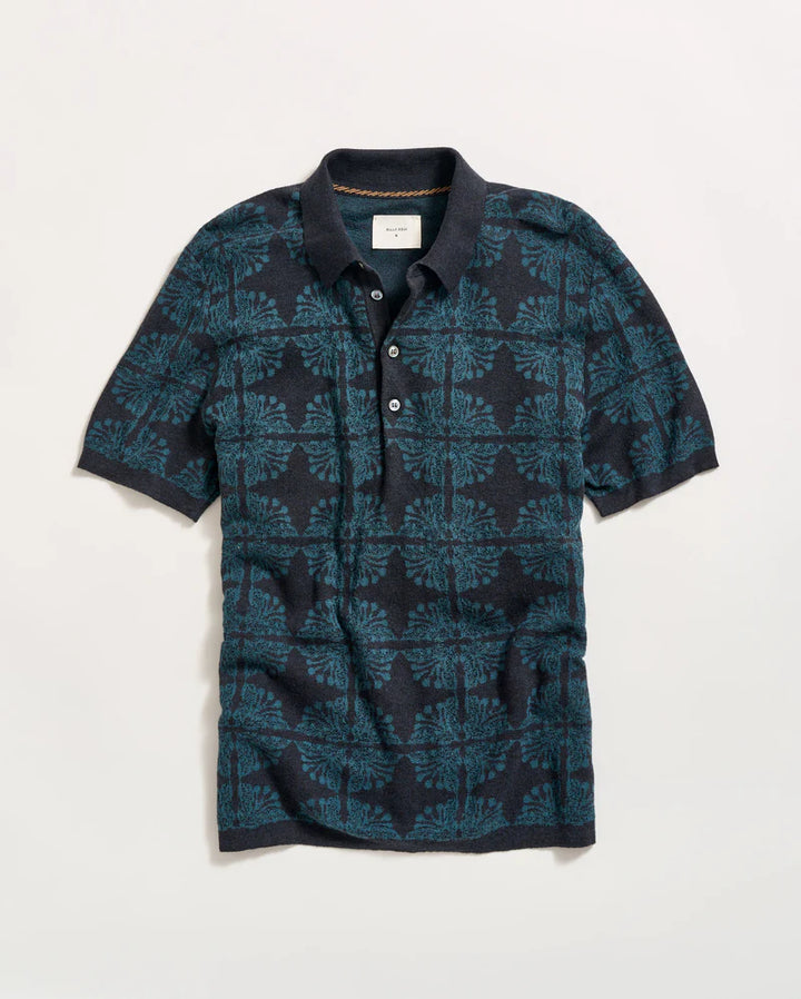 Tile Jacquard Sweater Polo