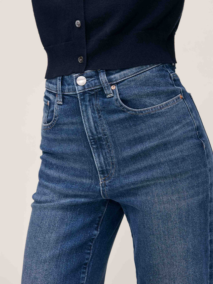 Karmine Refined Wide Leg High Rise 28" Jeans