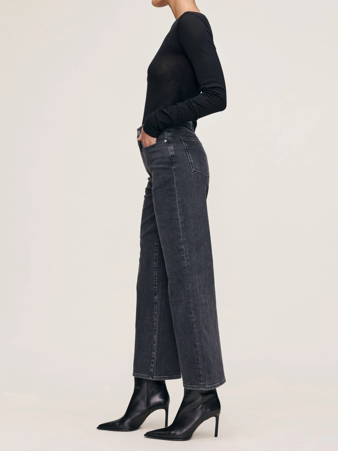 Karmine Refined Wide Leg High Rise 28" Jeans