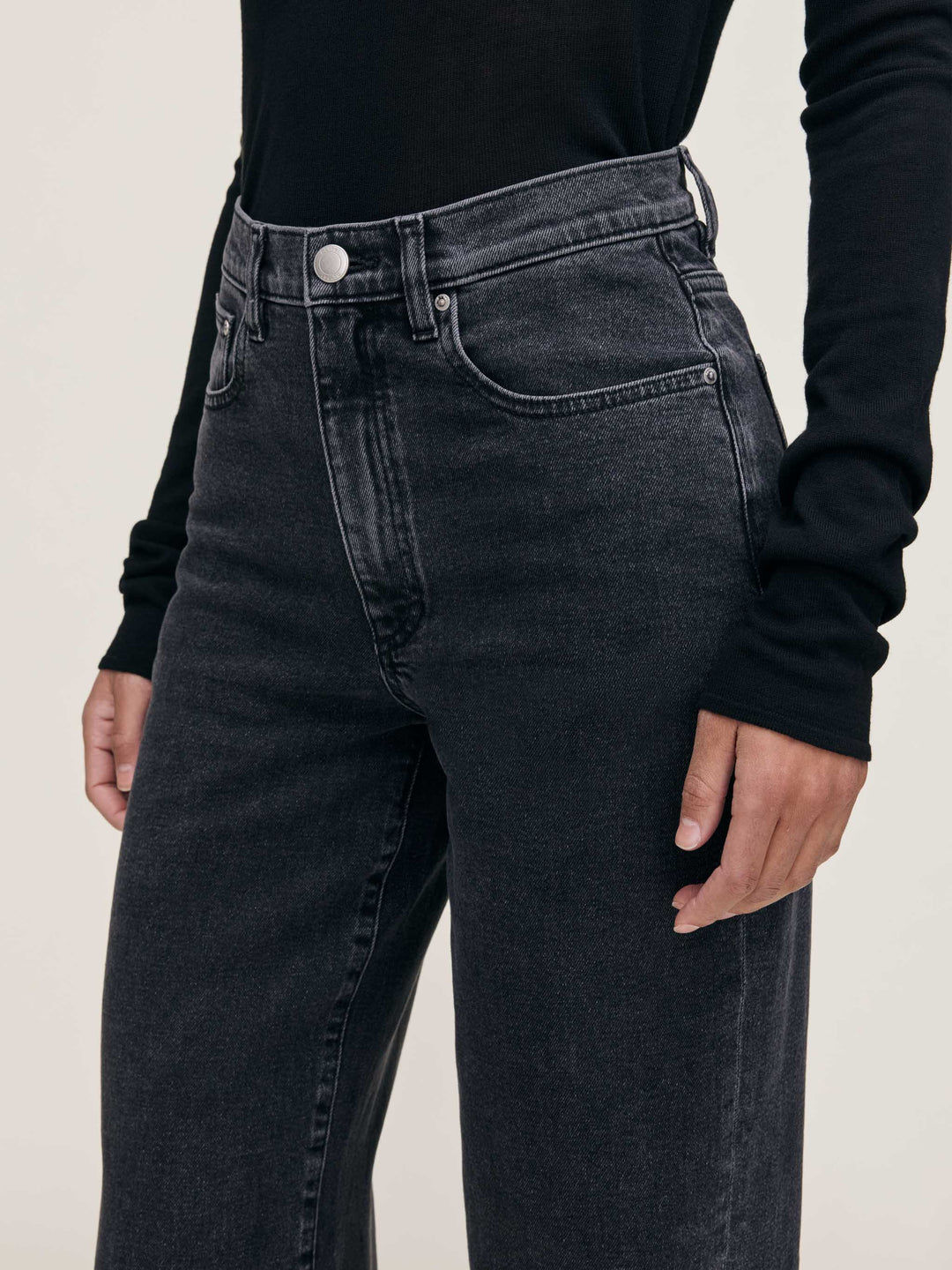 Karmine Refined Wide Leg High Rise 28" Jeans