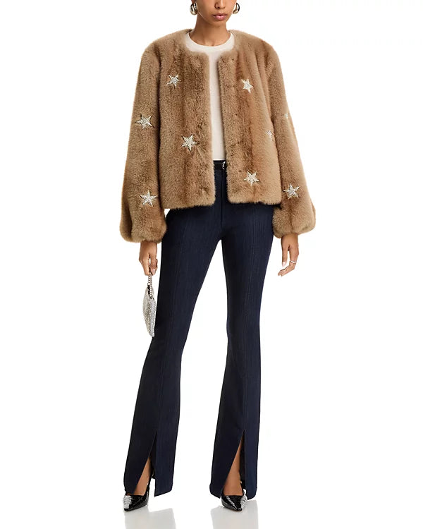 Benson Mixed Star Faux Fur Jacket