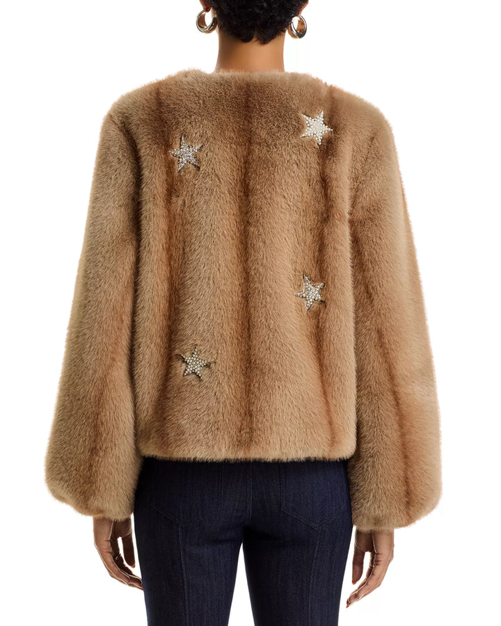 Benson Mixed Star Faux Fur Jacket