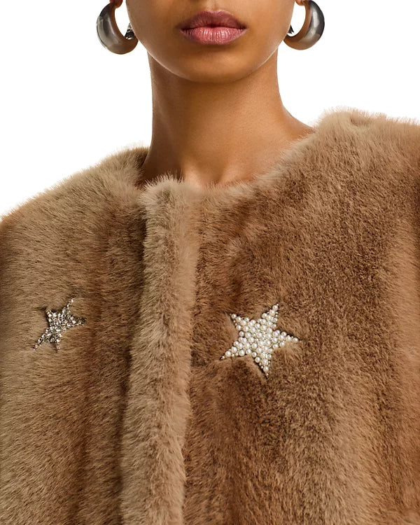 Benson Mixed Star Faux Fur Jacket