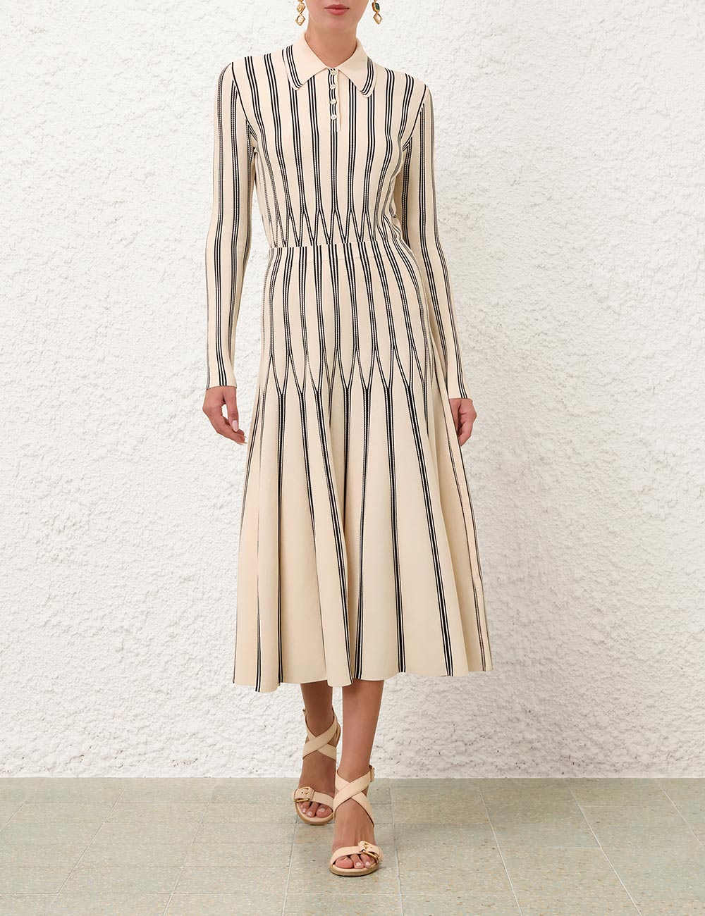 Rebellion Striped Midi Skirt