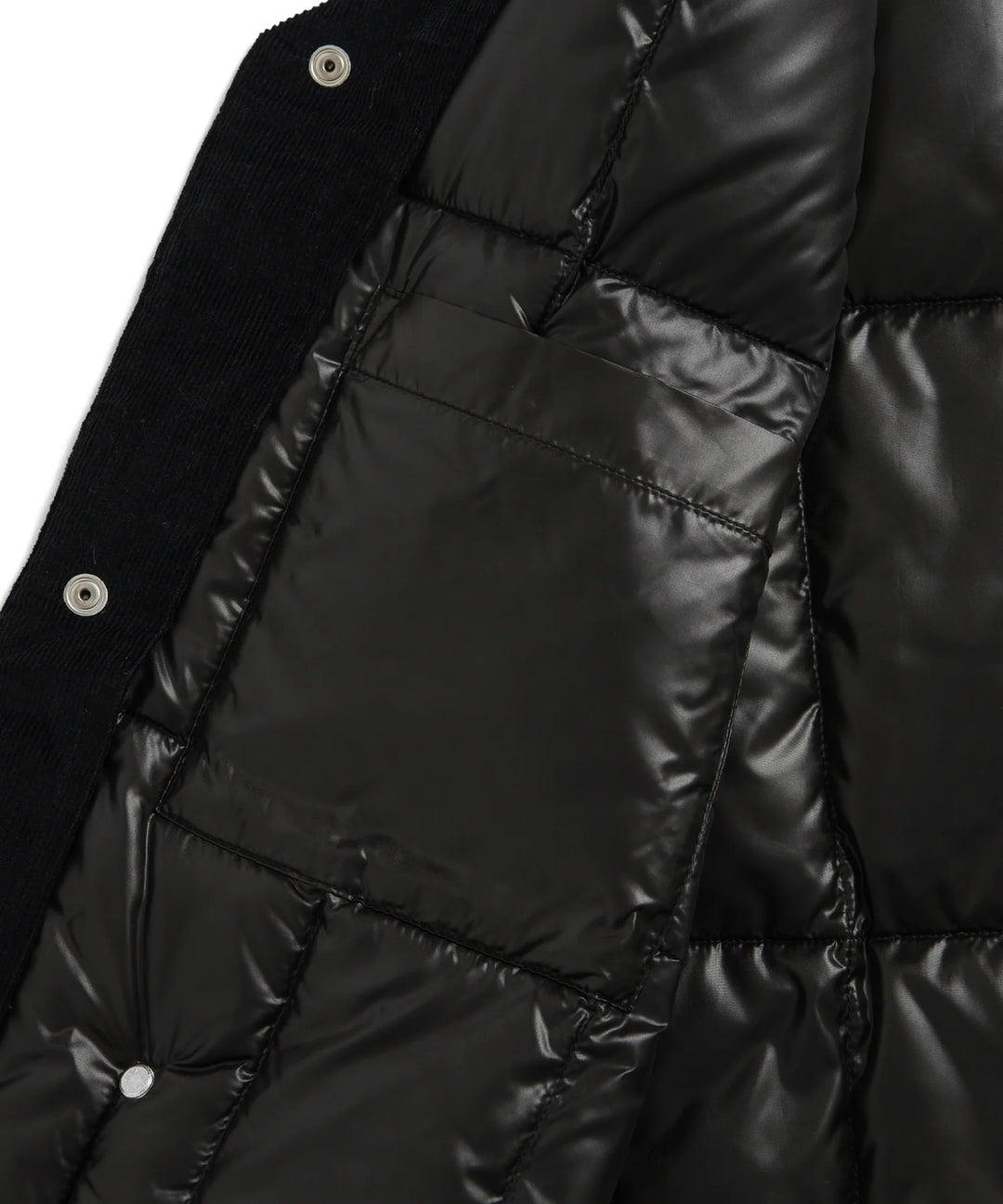 Unisex Work V Neck Button Corduroy x Down Vest