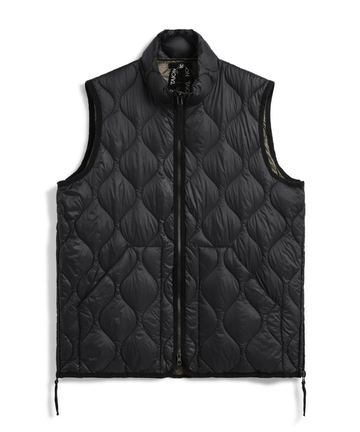 Unisex Military Hi-Neck W-Zip Down Vest (Soft Shell)