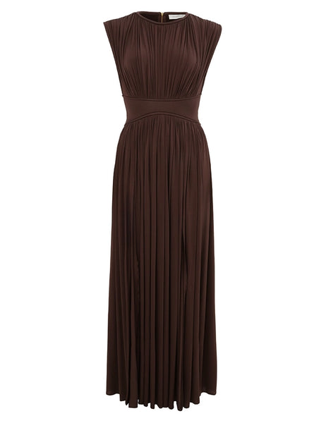 MILANO LAME DAY DRESS ブラウン マイシャウティーmilano lame day dress ブラウン