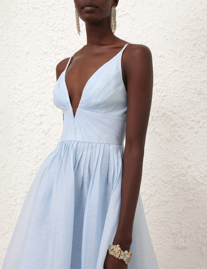 Illuminate V Neck Midi Dress
