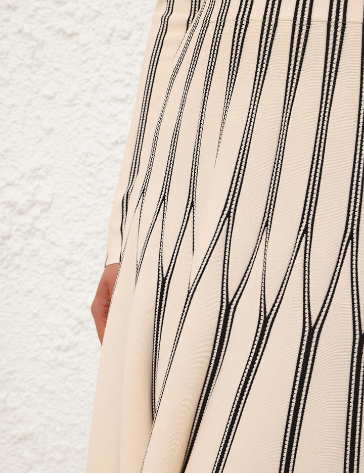 Rebellion Striped Midi Skirt