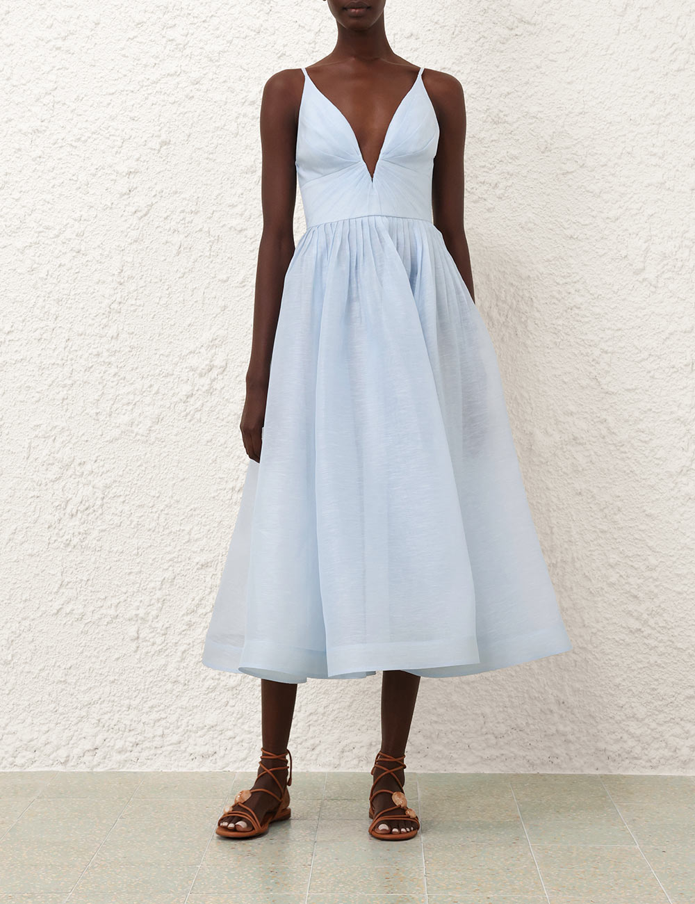 Illuminate V Neck Midi Dress