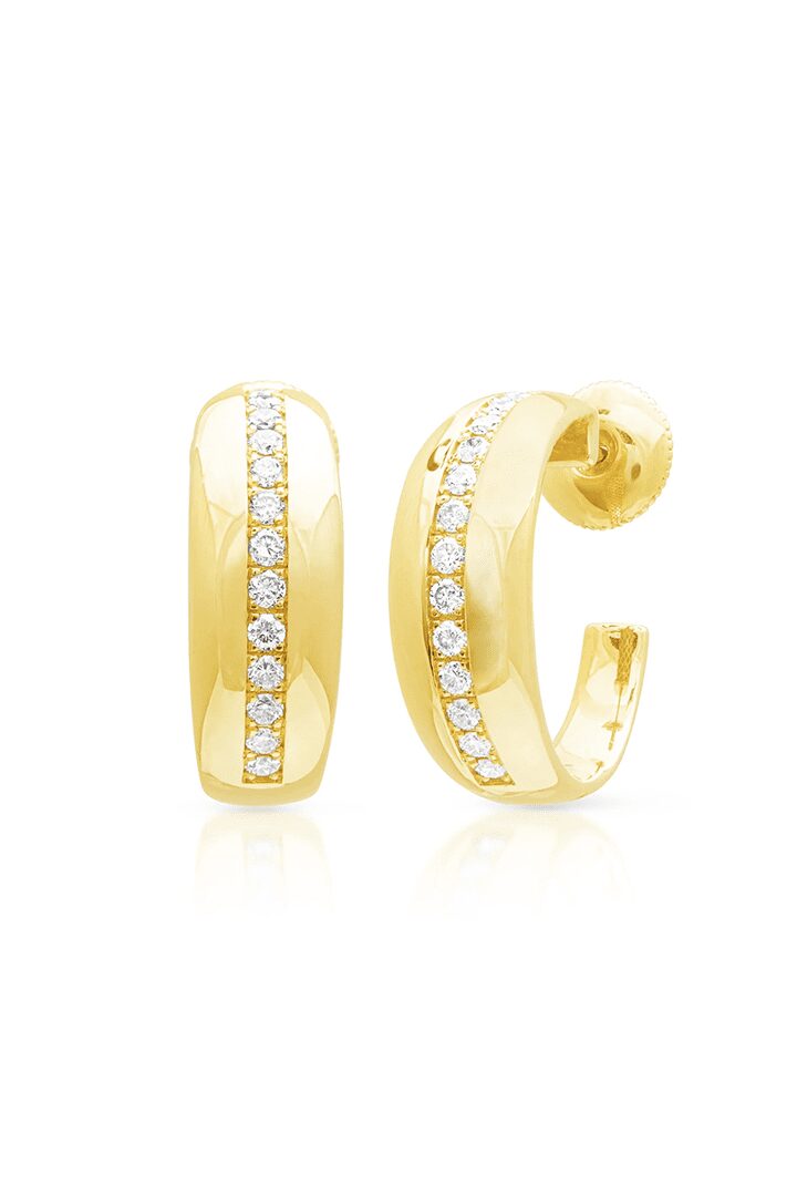 Anne Sisteron 14kt Diamond Madison Hoop Earrings