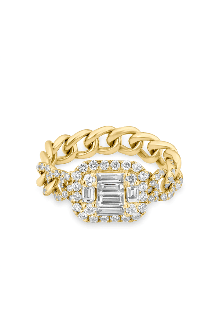 14kt Gold Baguette Diamond Nikolina Ring