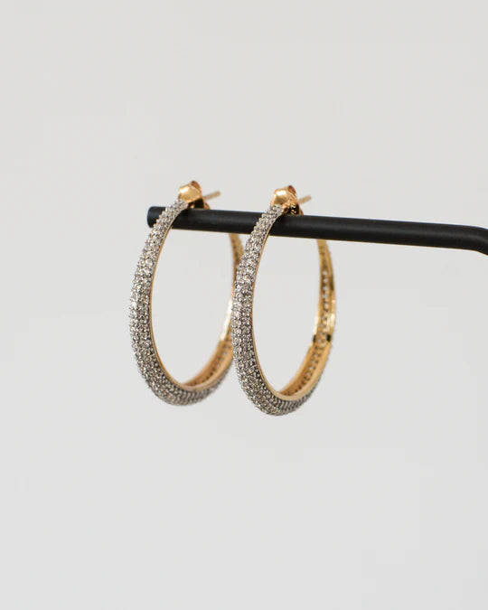 Daphne Pavé Hoop Earrings