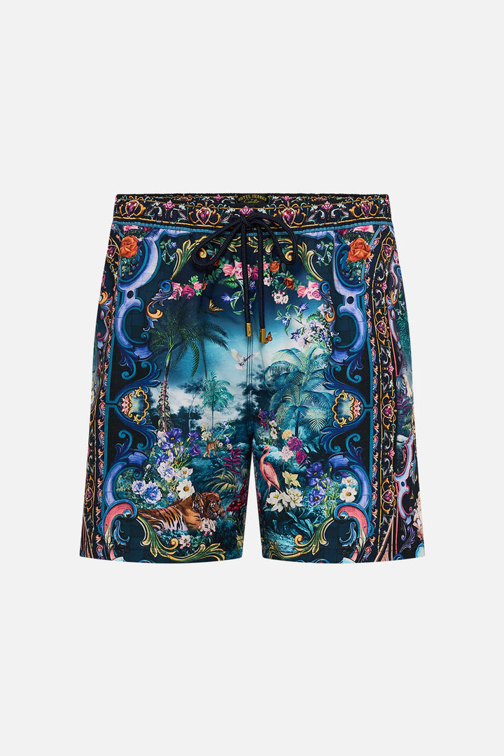 Mid Length Boardshort With Elastic Waist