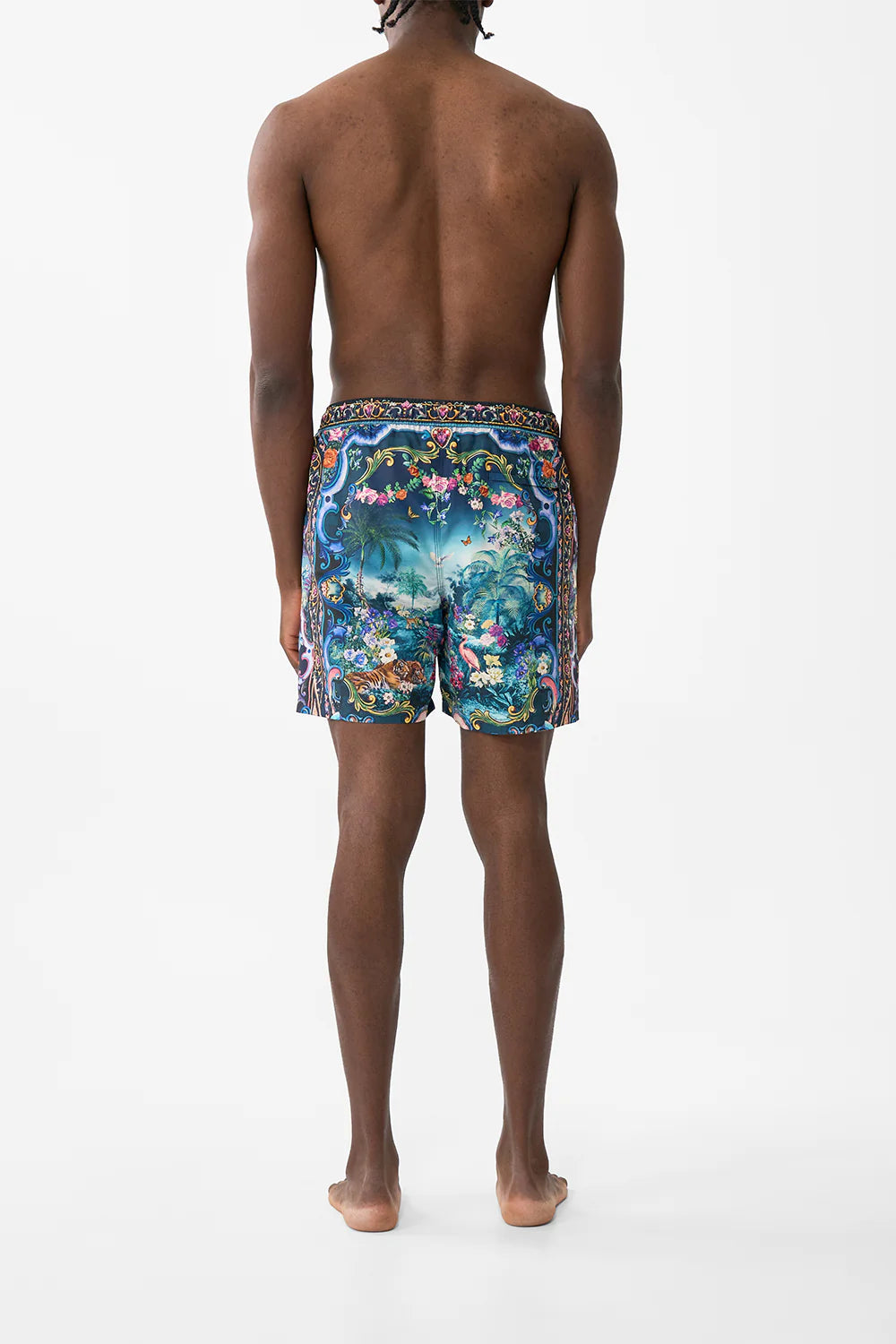Mid Length Boardshort With Elastic Waist