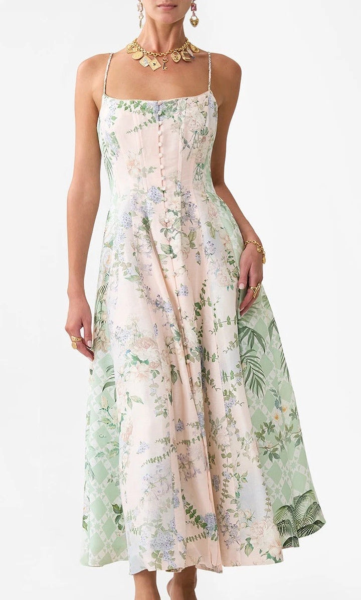 Corset Dress Flared Skirt