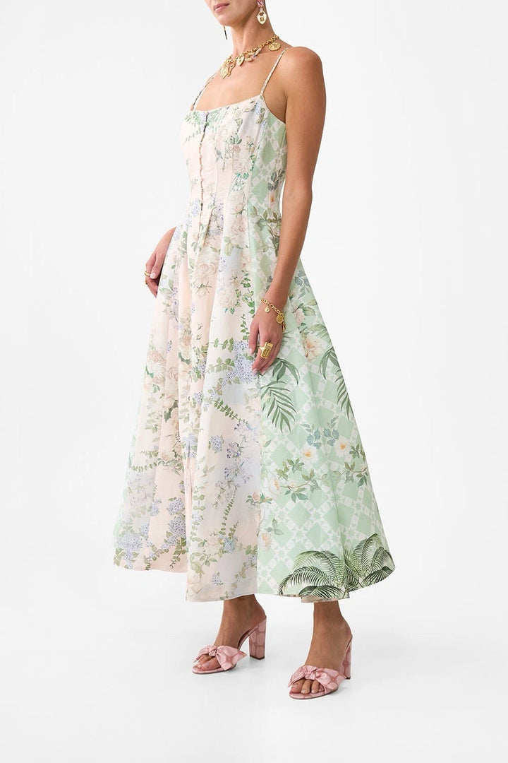 Corset Dress Flared Skirt