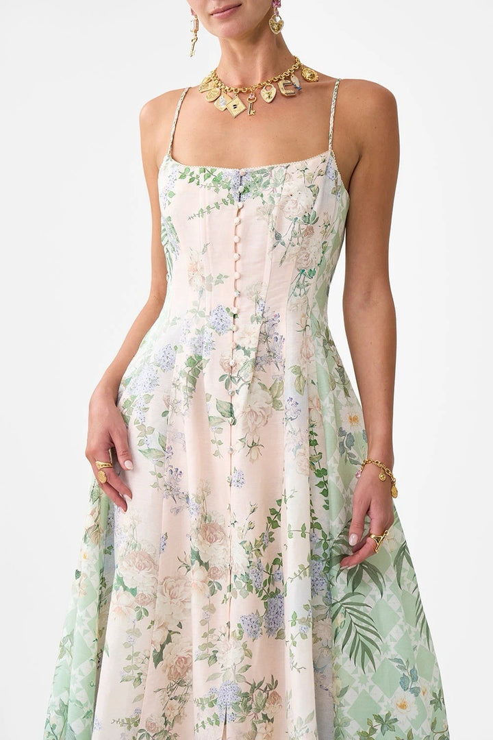 Corset Dress Flared Skirt