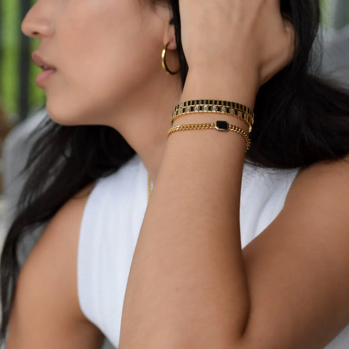 Dylan Tennis Bracelet w Domino CZ