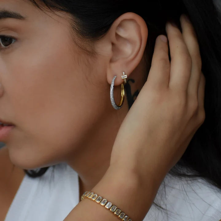 Daphne Pavé Hoop Earrings