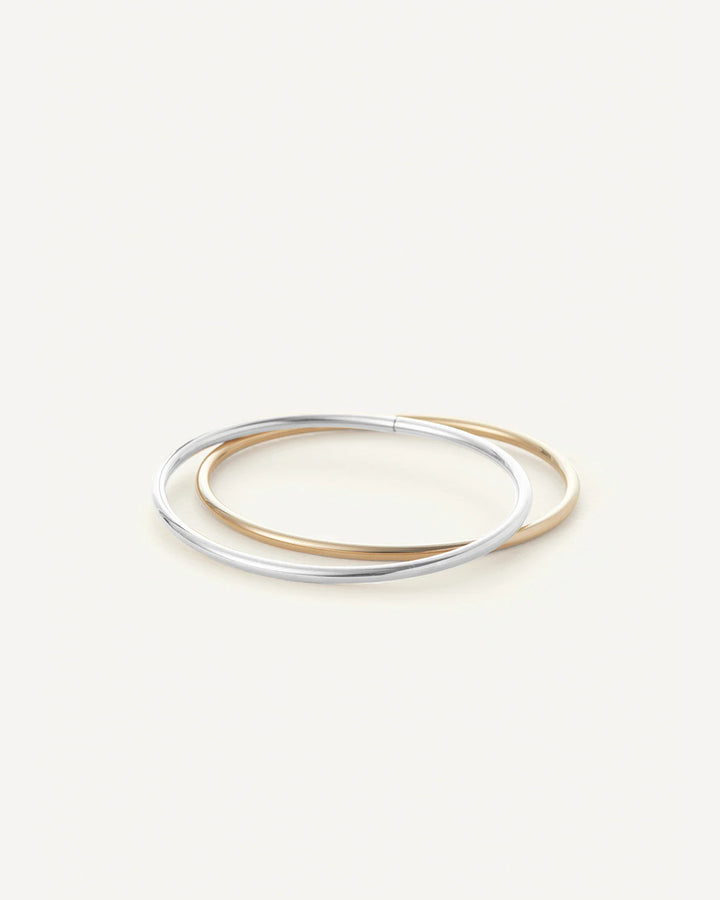 Dane Bangle Set, Two Tone