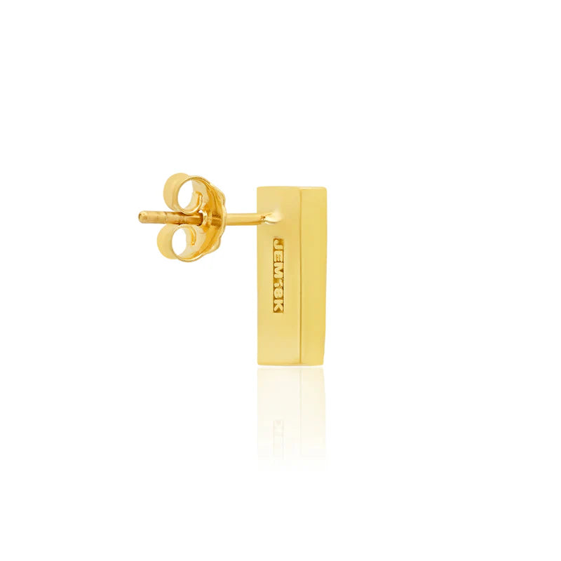 Turquoise Inlay Bar Studs with Diamonds