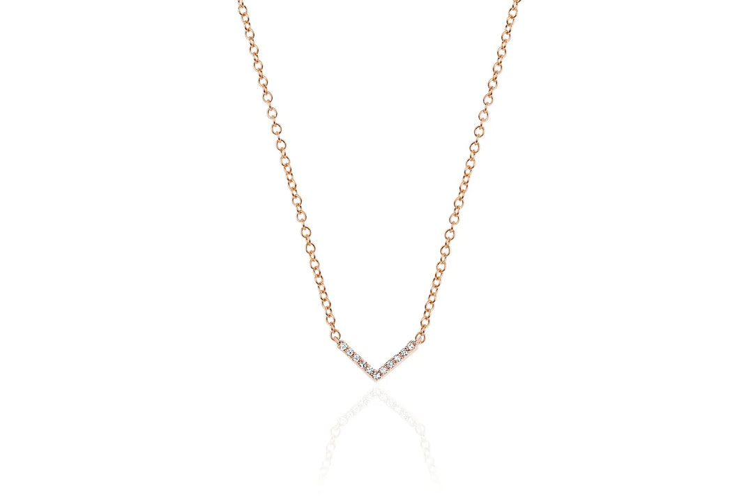 Diamond Mini Chevron Necklace