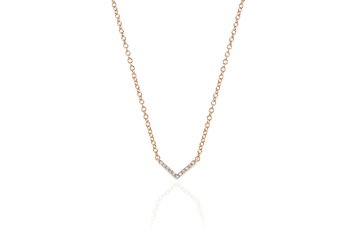 Diamond Mini Chevron Necklace