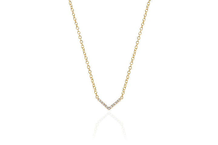 Diamond Mini Chevron Necklace
