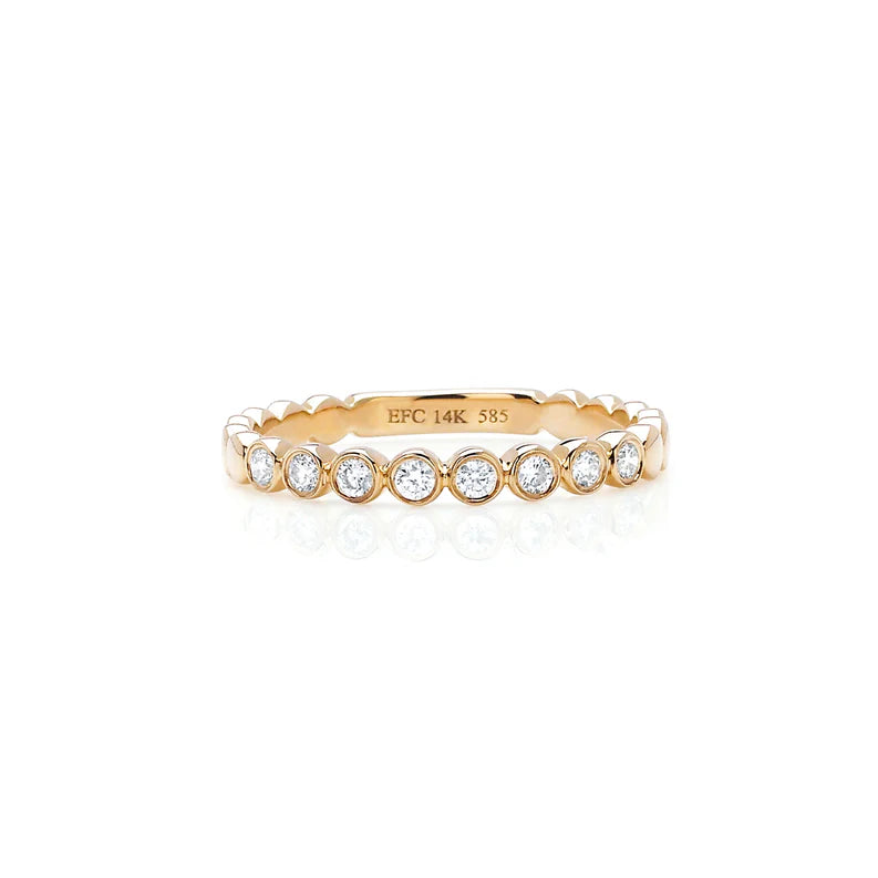 Diamond Bezel Stack Ring