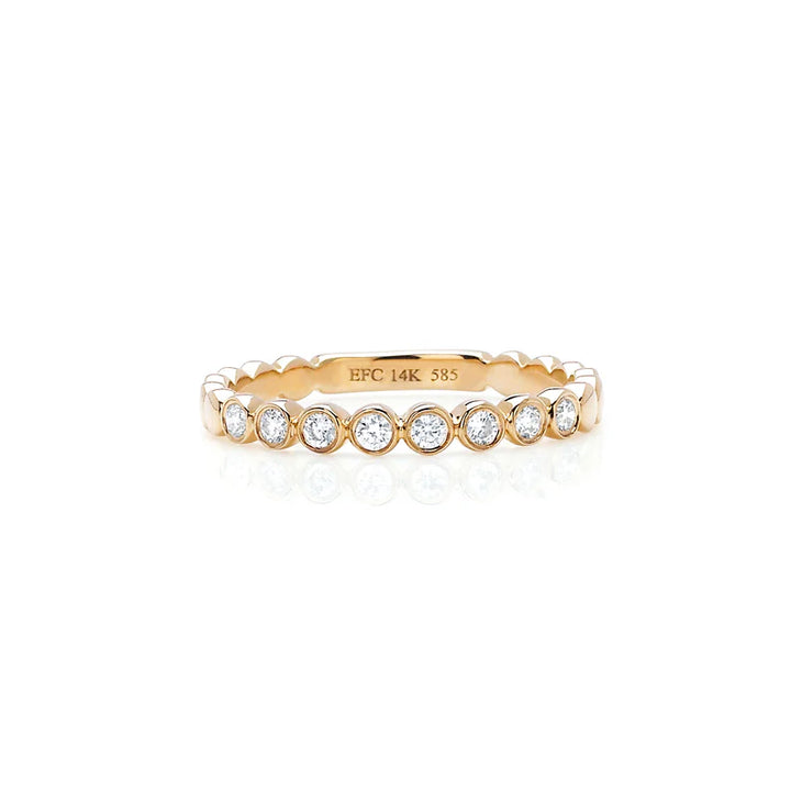 Diamond Bezel Stack Ring