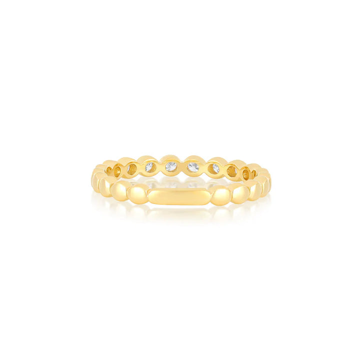 Diamond Bezel Stack Ring