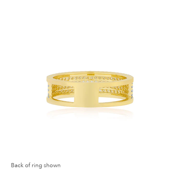 Diamond Cigar Band Ring