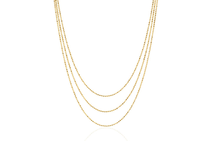 Hasson Triple Layered Chain Necklace