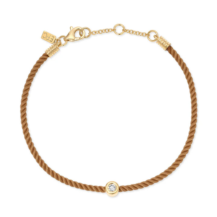 Diamond Pillow Cord Bracelet In Peony