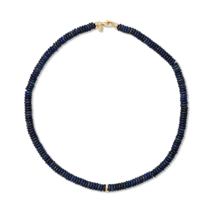 Lapis Lazuli Rondelle Bead Necklace