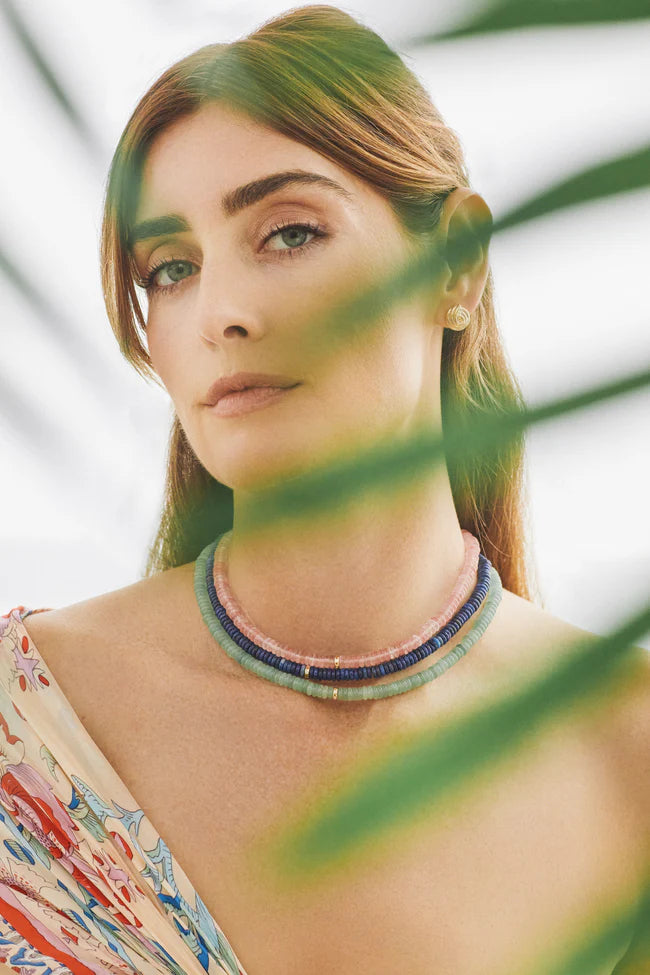 Lapis Lazuli Rondelle Bead Necklace