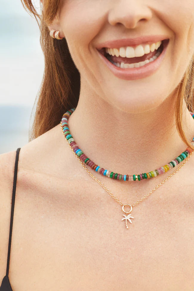 Party Mix Rondelle Bead Necklace