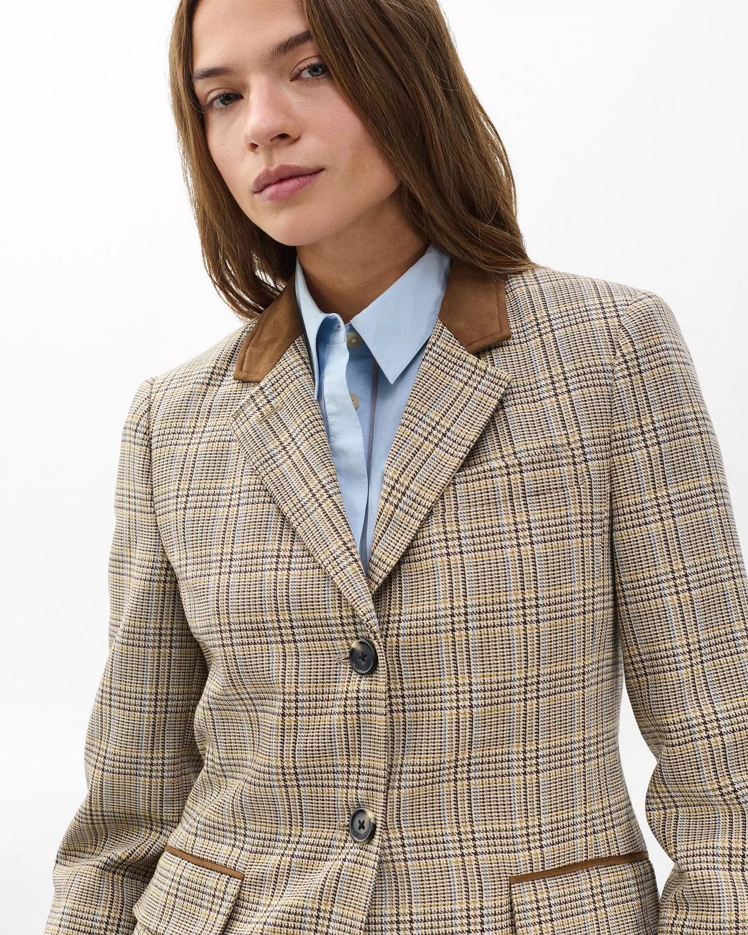 Evia Plaid Blazer