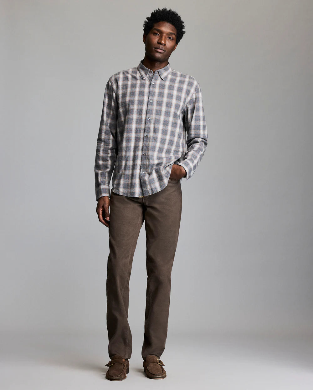 Melange Grid Plaid Wilson Shirt