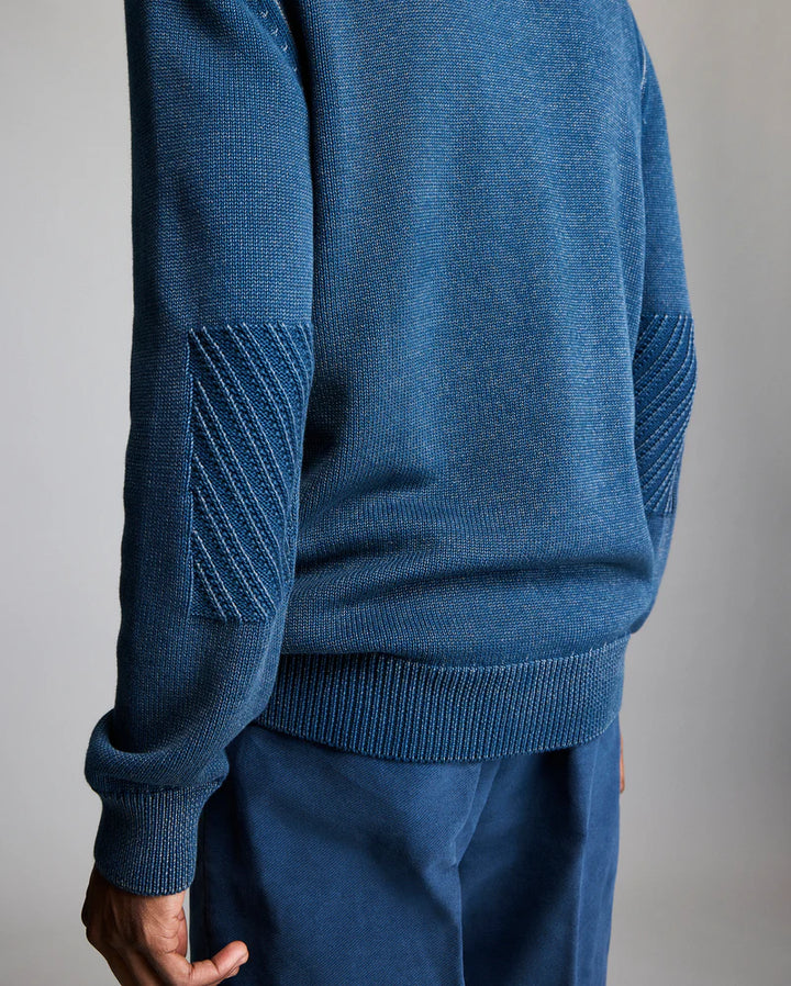 Garment-Dyed Henley Sweater