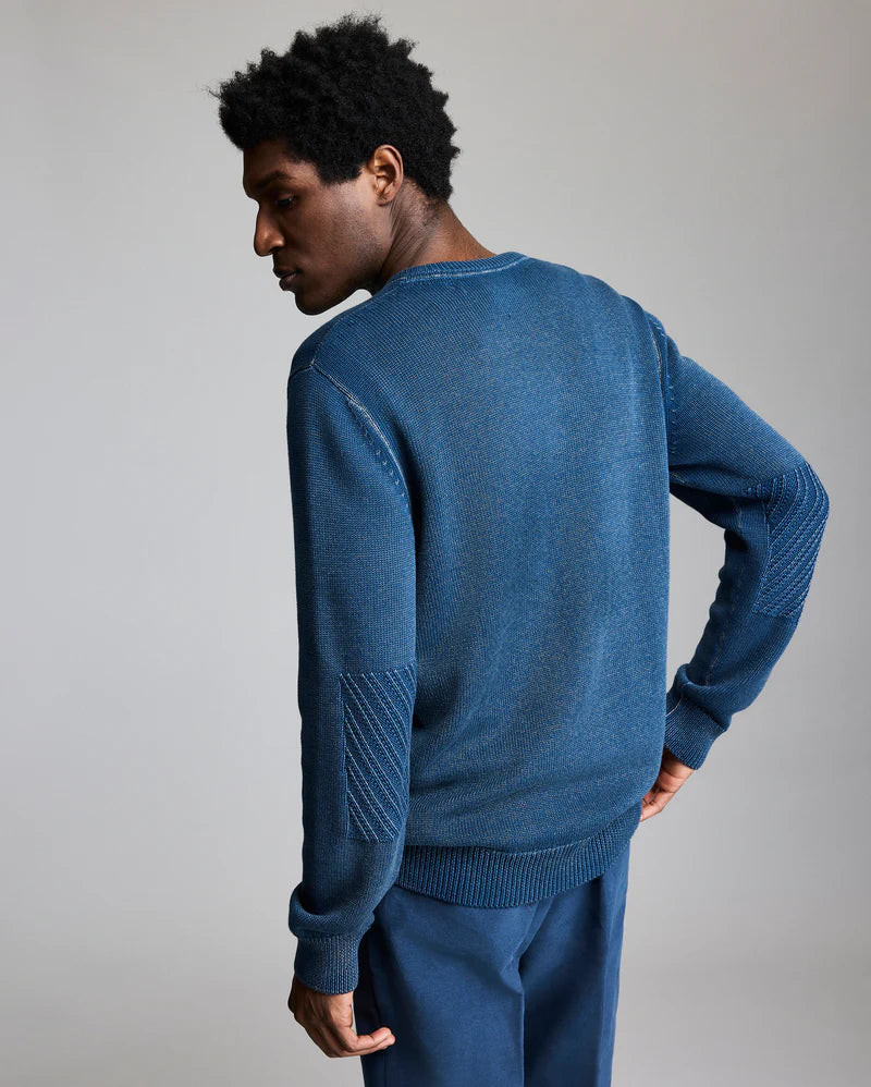 Garment-Dyed Henley Sweater