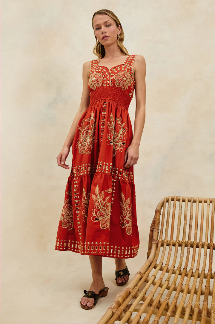 Fawn Dress in Terracotta
