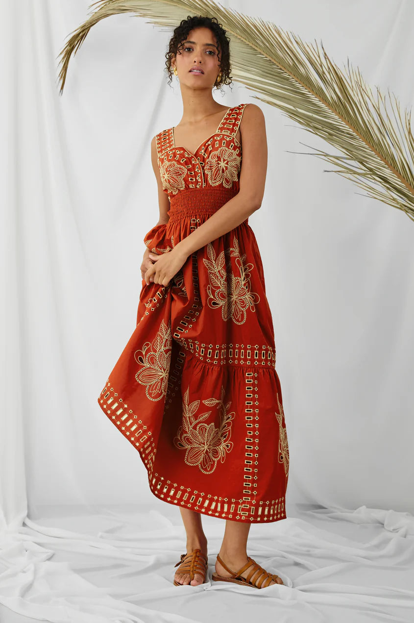 Fawn Dress in Terracotta